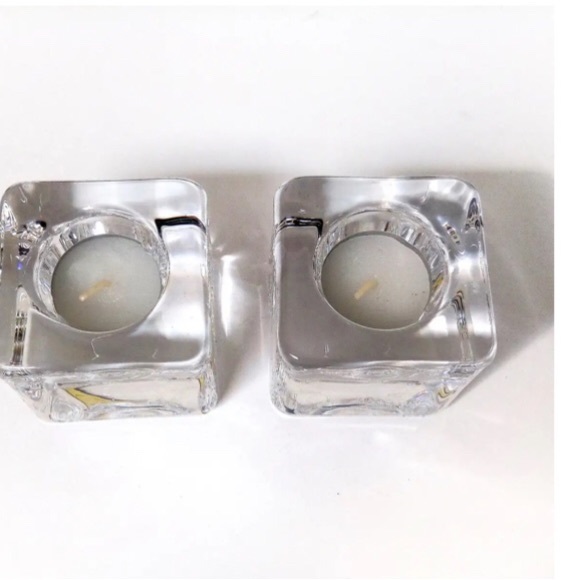 1 Set of Mid-Century Modern Crystal Votive Candleholder Goran Wärff for Orrefors - Picture 3 of 3